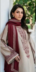 3 Pcs Women's Embroidered Suit -  Haseen Store