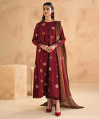 3 Pcs Women's Embroidered Suit -  Haseen Store
