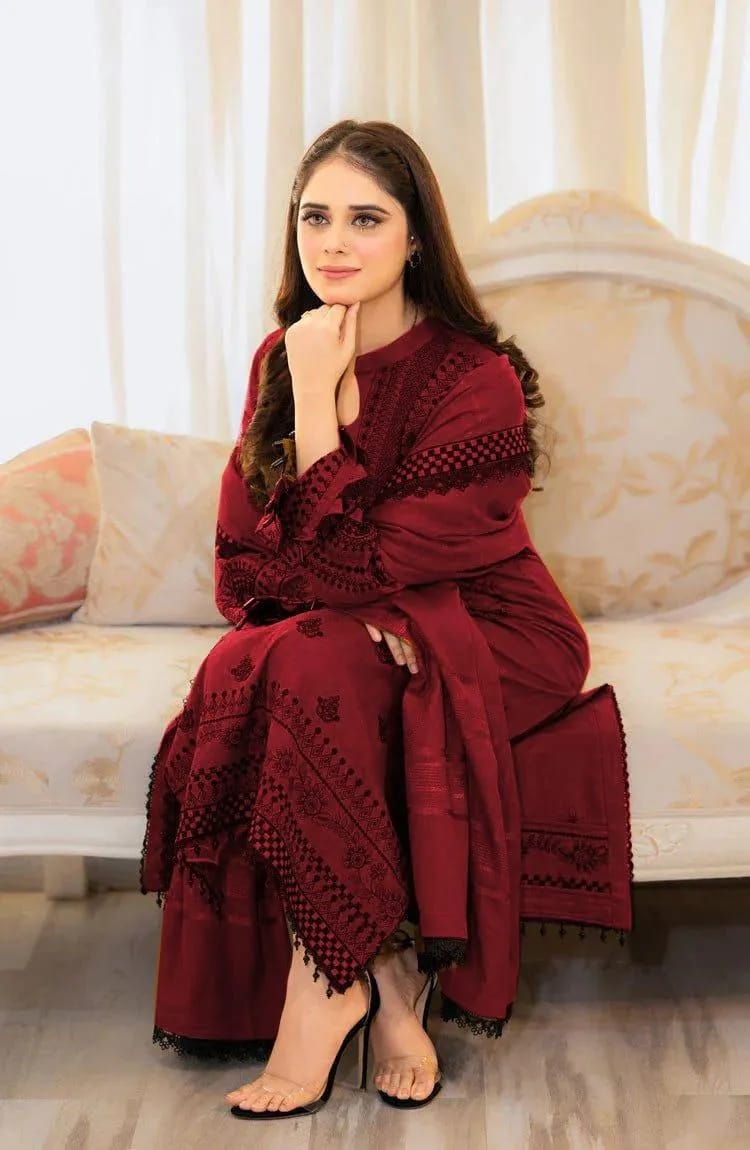 3 Pcs Women's Embroidered Suit -  Haseen Store