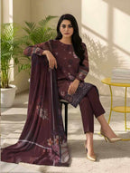 3 Pcs Women's Embroidered Suit 35 haseen.store