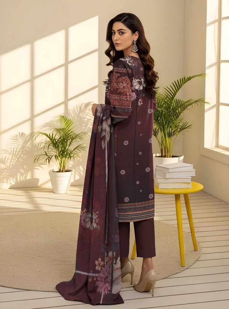 3 Pcs Women's Embroidered Suit 37  haseen.store