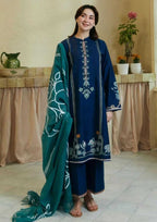 3 Pcs Women's Embroidered Suit 1 haseen.store