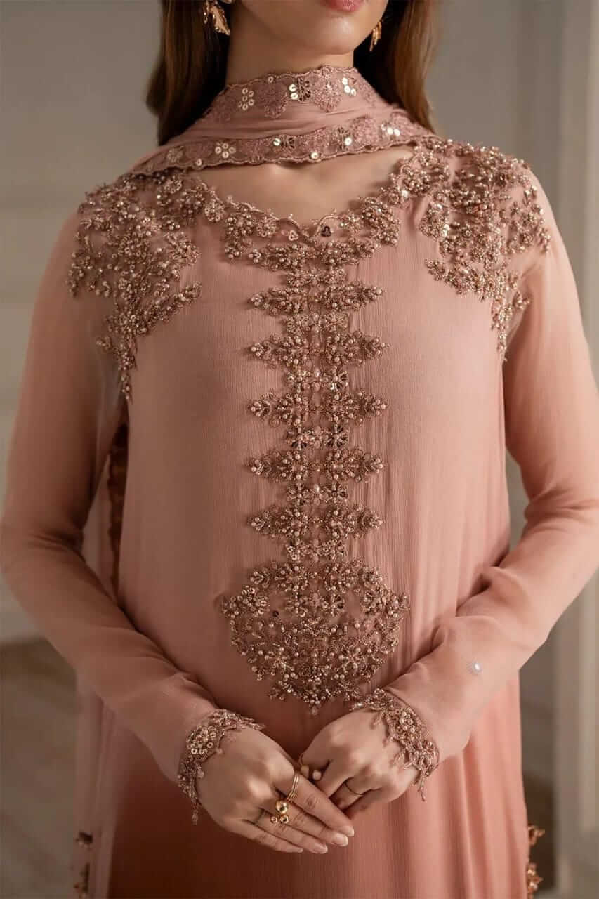 3 Pcs Women's Embroidered Suit -  Haseen Store