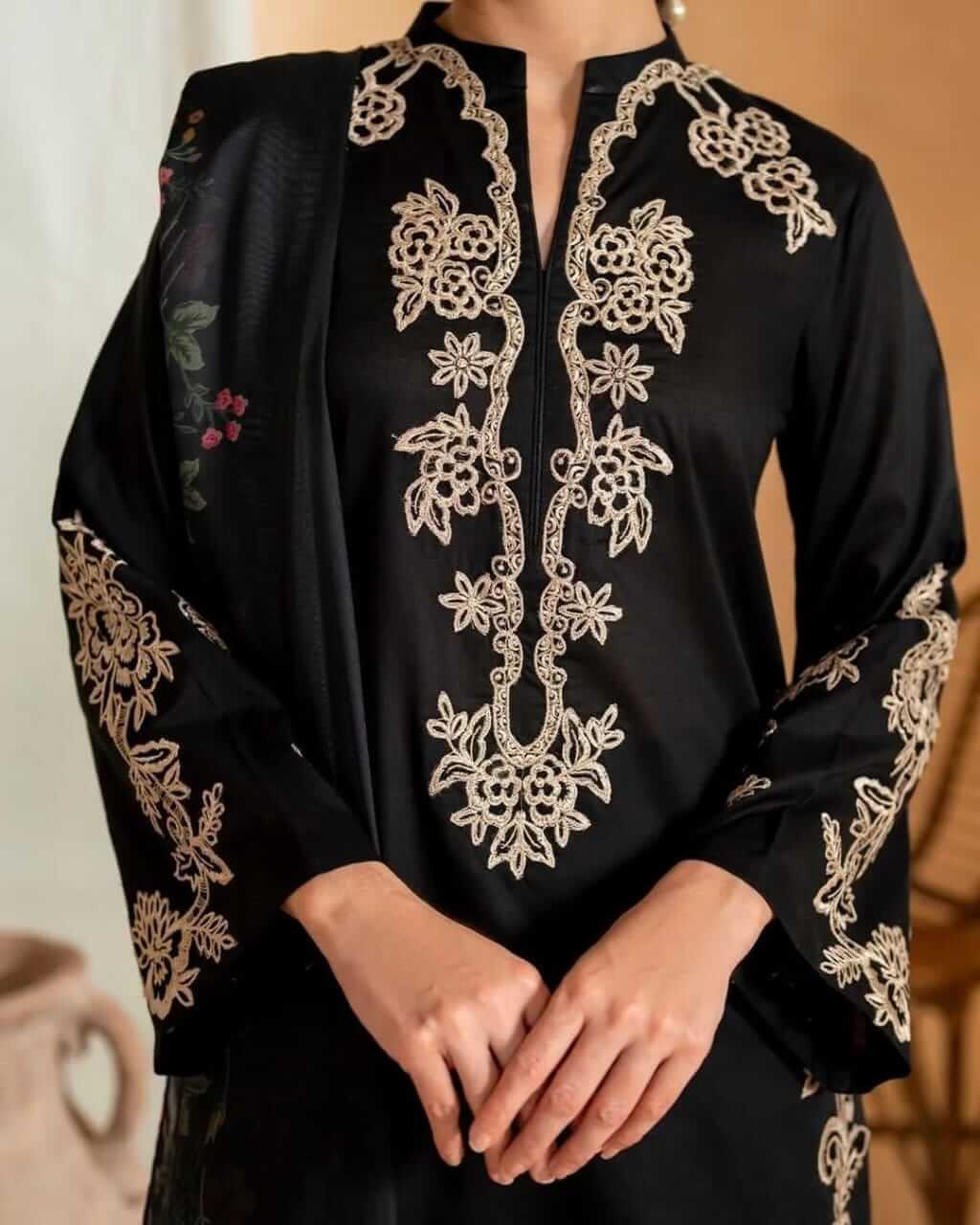 3 Pcs Women's Embroidered Suit 65 haseen.store