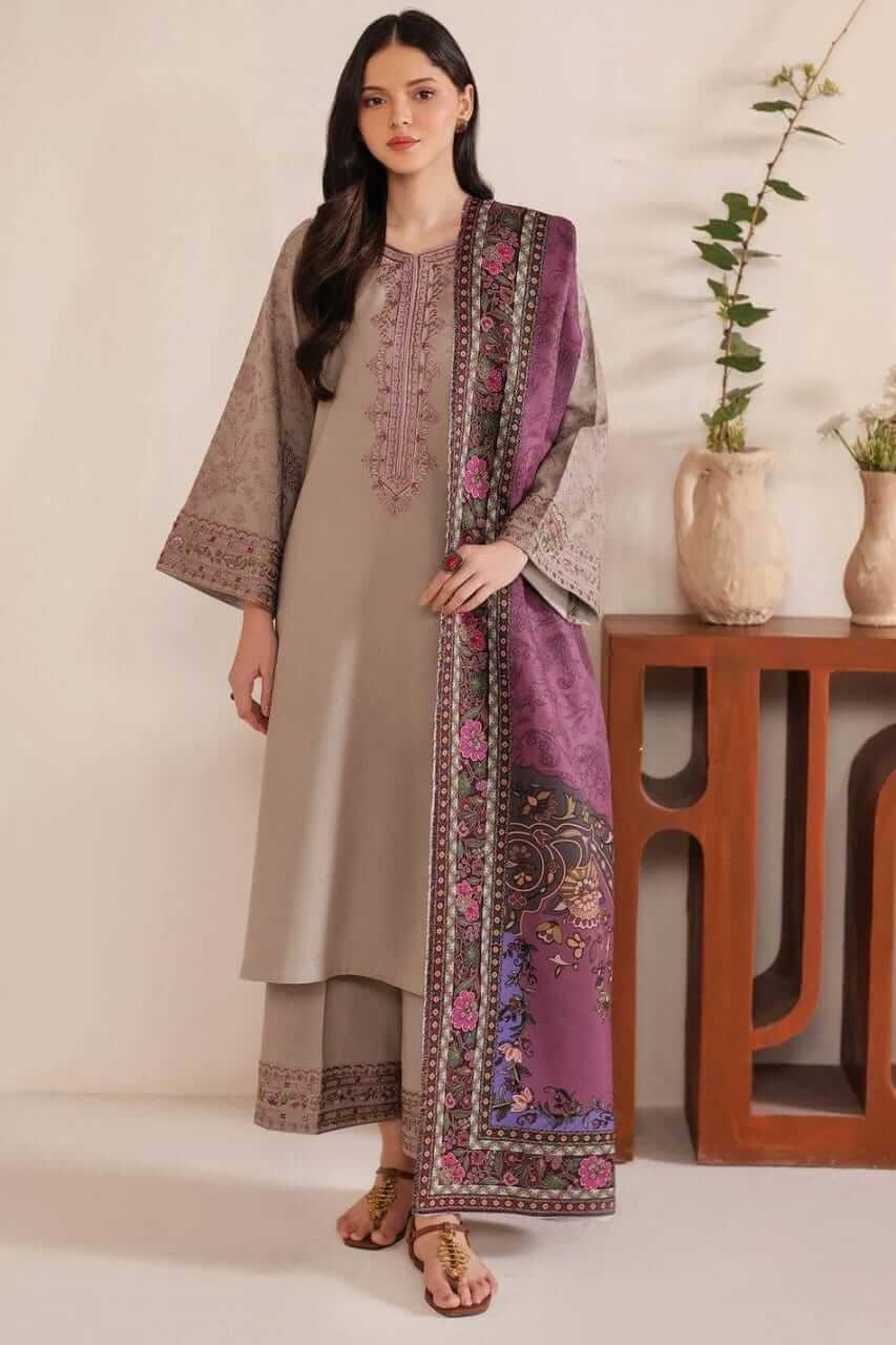3 Pcs Women's Embroidered Suit -  Haseen Store