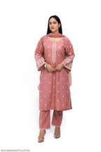3 Pcs Women's Stitched Cotton Lawn Embroidered Suit 4 haseen.store

