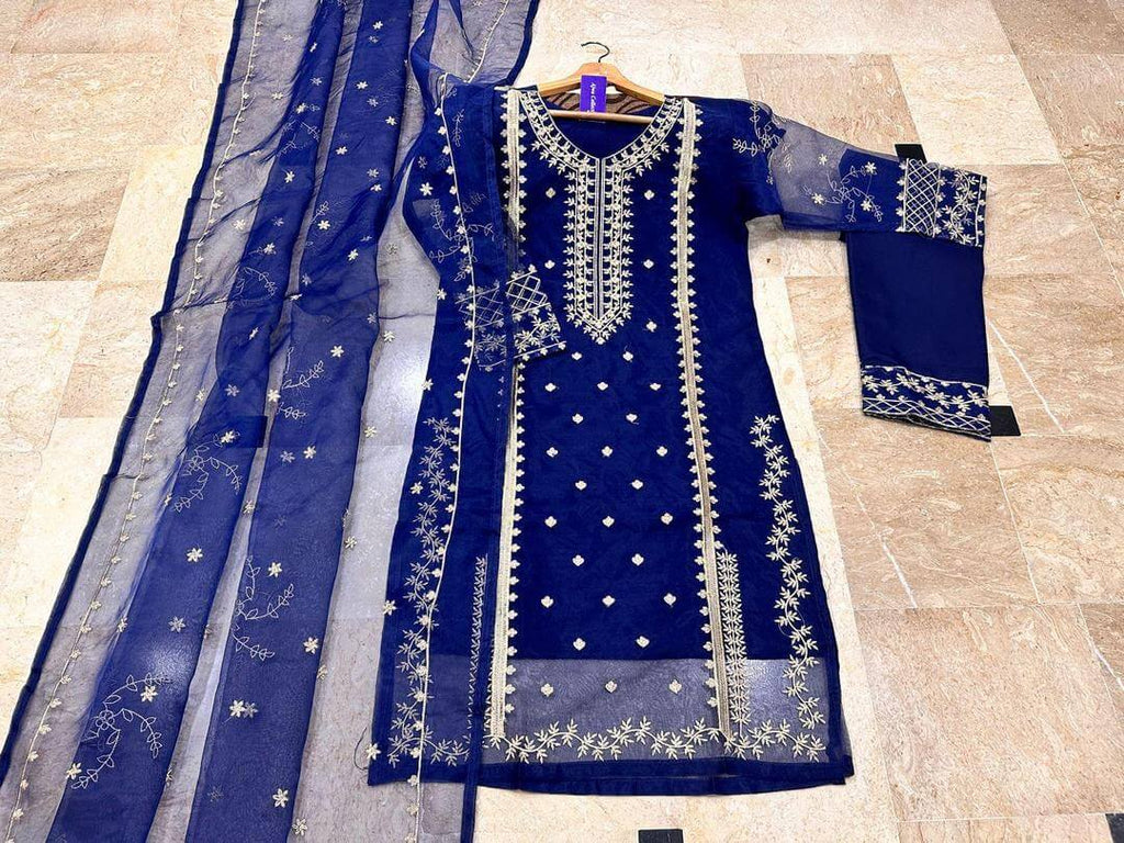 3 Pcs Women's Stitched Embroidered Suit 2 haseen.store