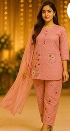 3 Pcs Women's Stitched Embroidered Suit 6 haseen.store
