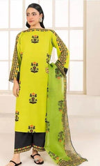 3 Pcs Women's Stitched Grip Silk Printed Suit 2 Haseen Store