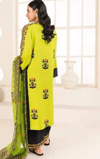 3 Pcs Women's Stitched Grip Silk Printed Suit 1 Haseen Store