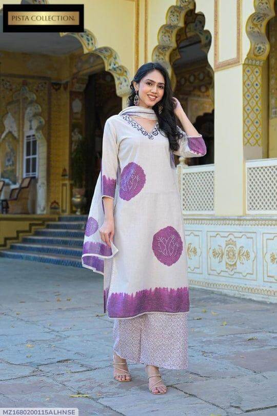 3 Pcs Women's Stitched Printed Suit 2 haseen store