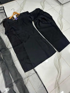 3 Pcs Women's Stitched Silk Plain Suit 2 haseen.store
