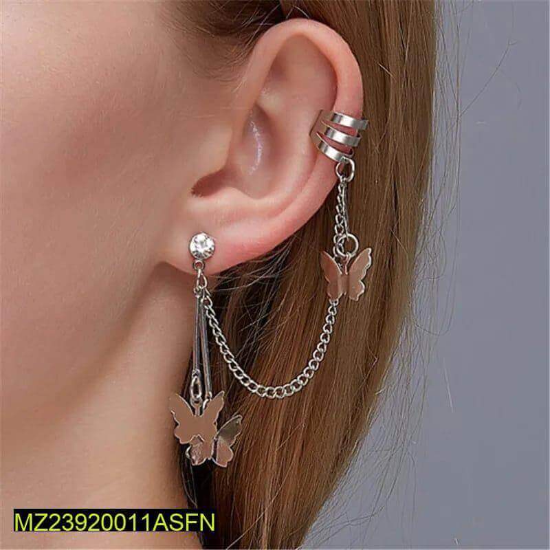 Butterfly Hanging Ear Cuffs 1 haseen.store