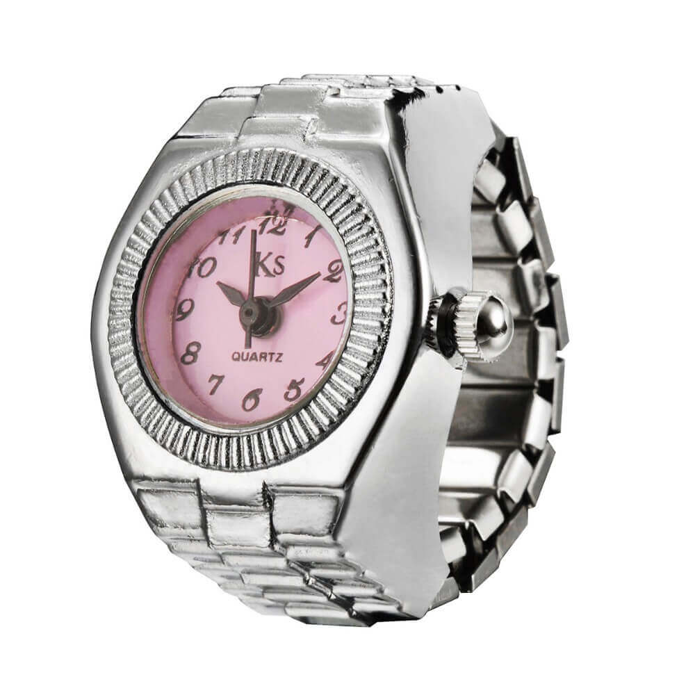 Fashion Personality Men And Women Retro Couple Ring Simple Quartz Watch Ring Wholesale j-008 Diamond 1 haseen .store