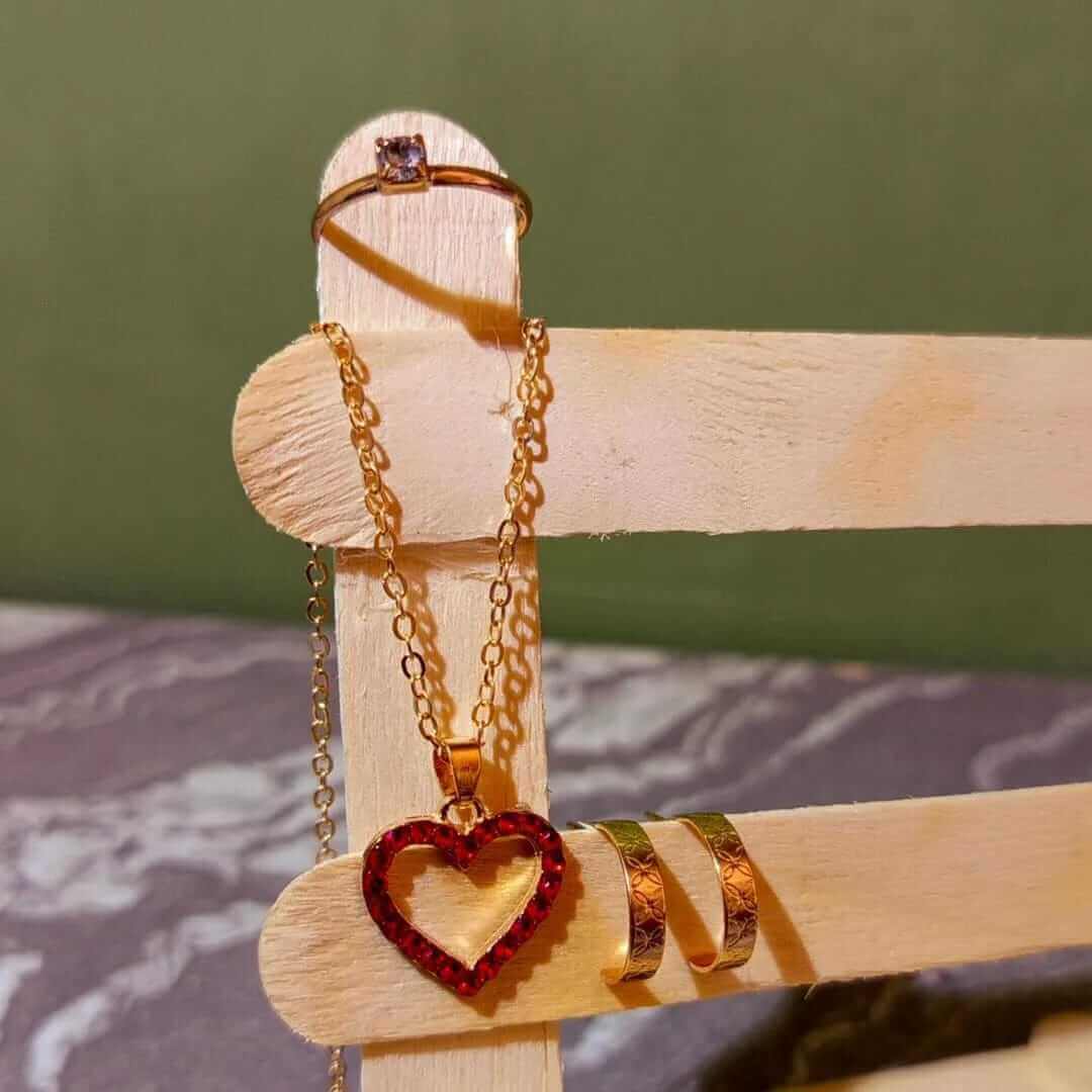 Gold Plated Crystal Necklace Set