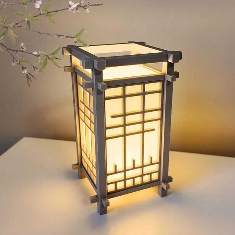 Japanese Shoji Style Table Lamp  3  haseen store