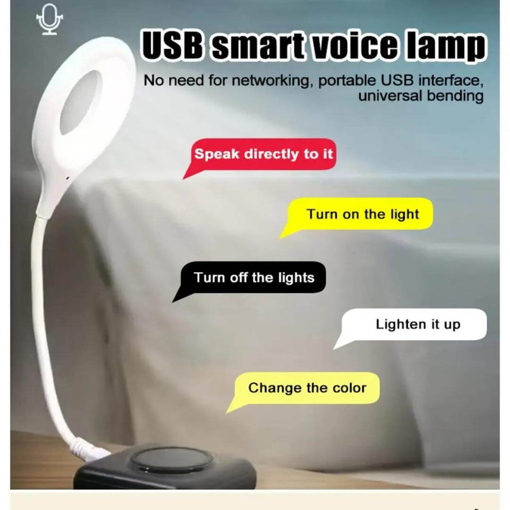 Lk50 Voice Control LED Smart Night Light Lamp 360 Adjustable, folder USB Desk Lamp 2 
