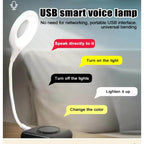 Lk50 Voice Control LED Smart Night Light Lamp 360 Adjustable, folder USB Desk Lamp 2 