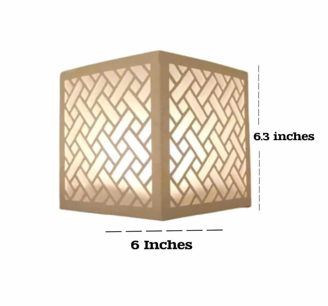 Modern White Geometric Design Tea Light Lamp I Lamp I Lamp For Room I Lamp Light I Lamp Decor I Lamp Light For Side Table I Lamp Lights