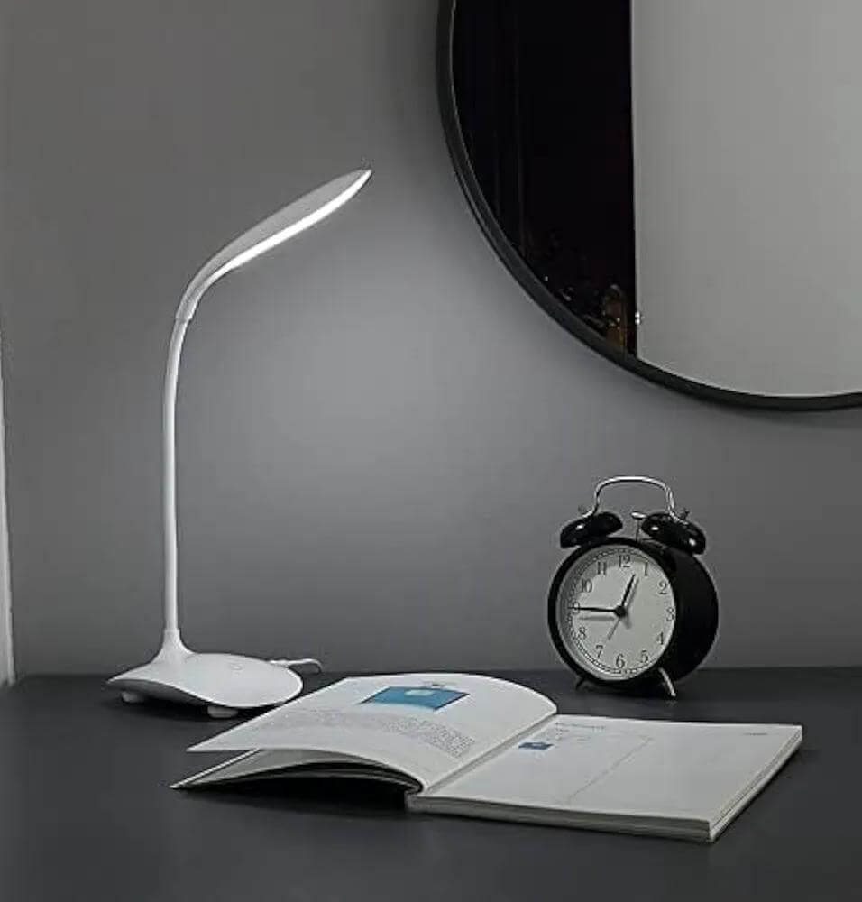 Rechargeable  White Table Lamp - Compact Design for Modern Space  1 haseen store