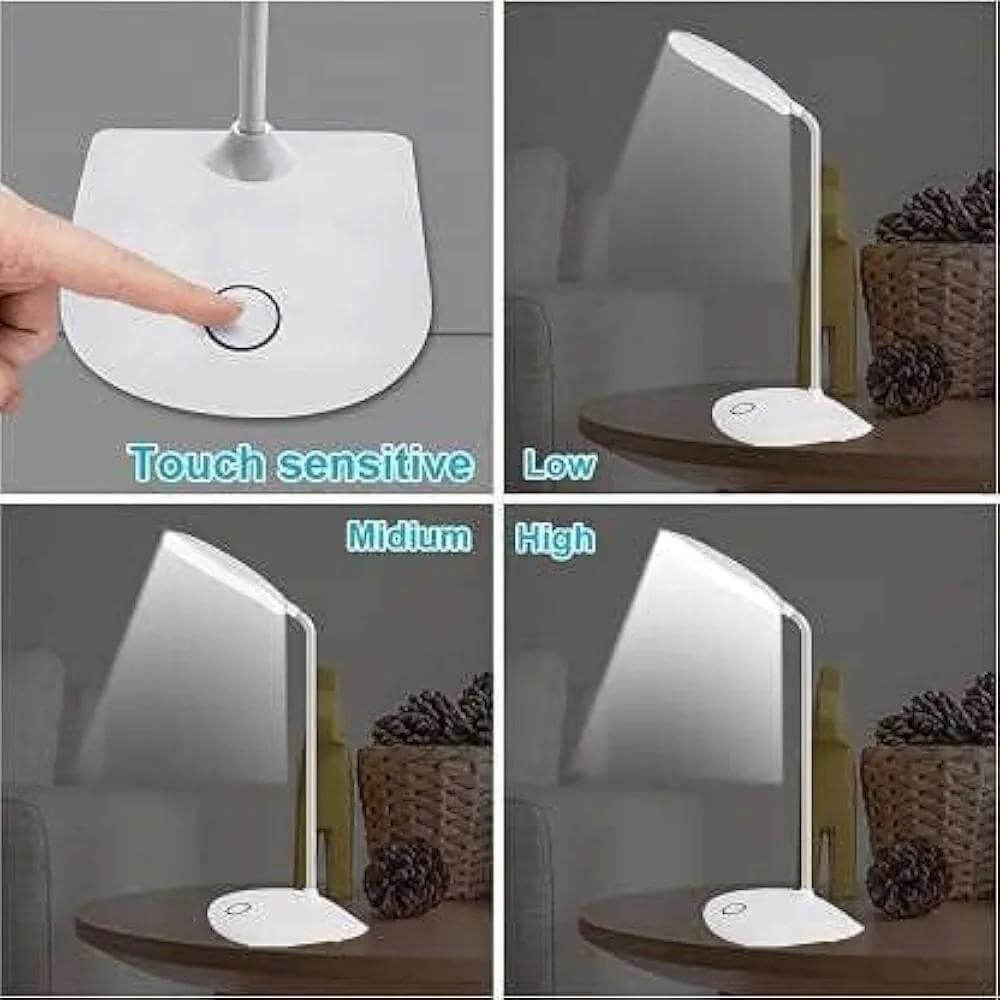 Rechargeable  White Table Lamp - Compact Design for Modern Space  haseen store