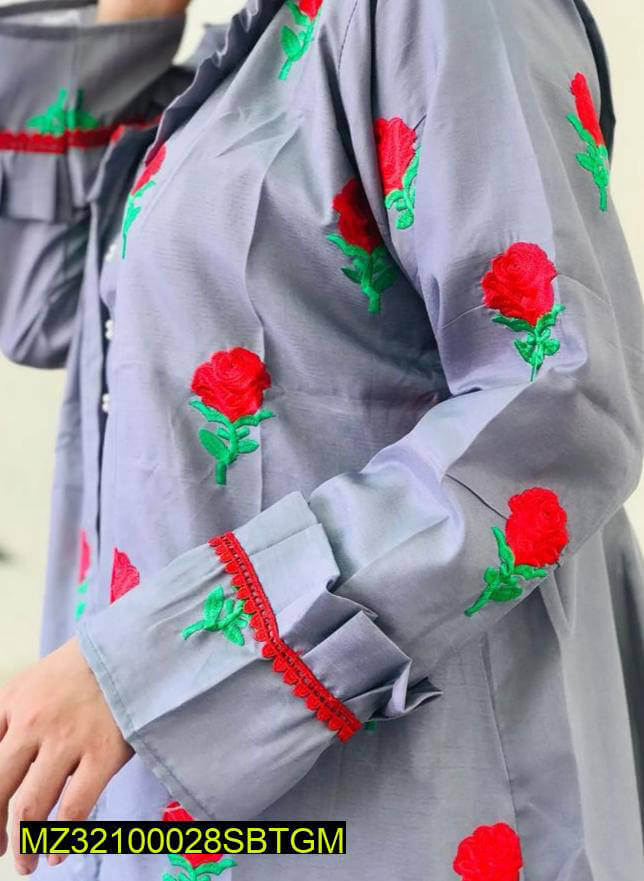 Silk Fancy Gown 3pc Women Stitched 2 haseen.store
